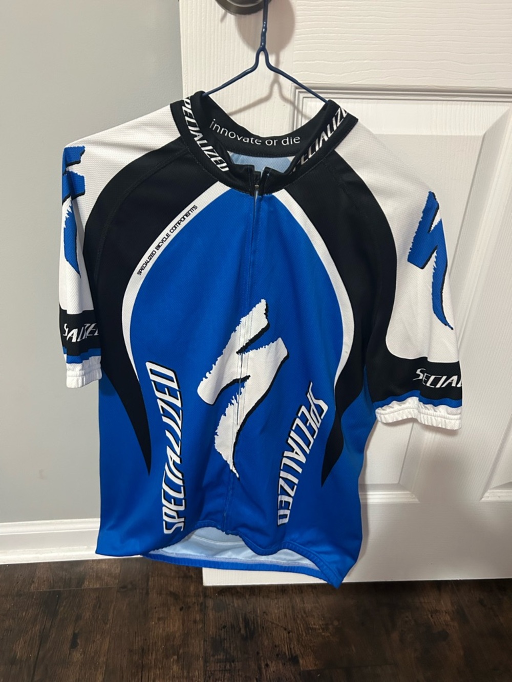 Specialized Blue White Cycling Jersey Mens Large